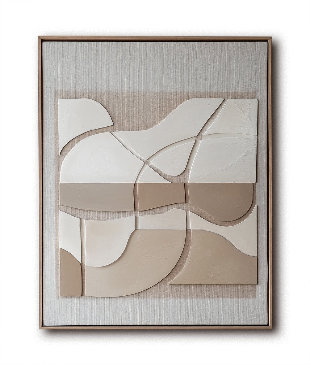 Beige Minimalist Textured Painting