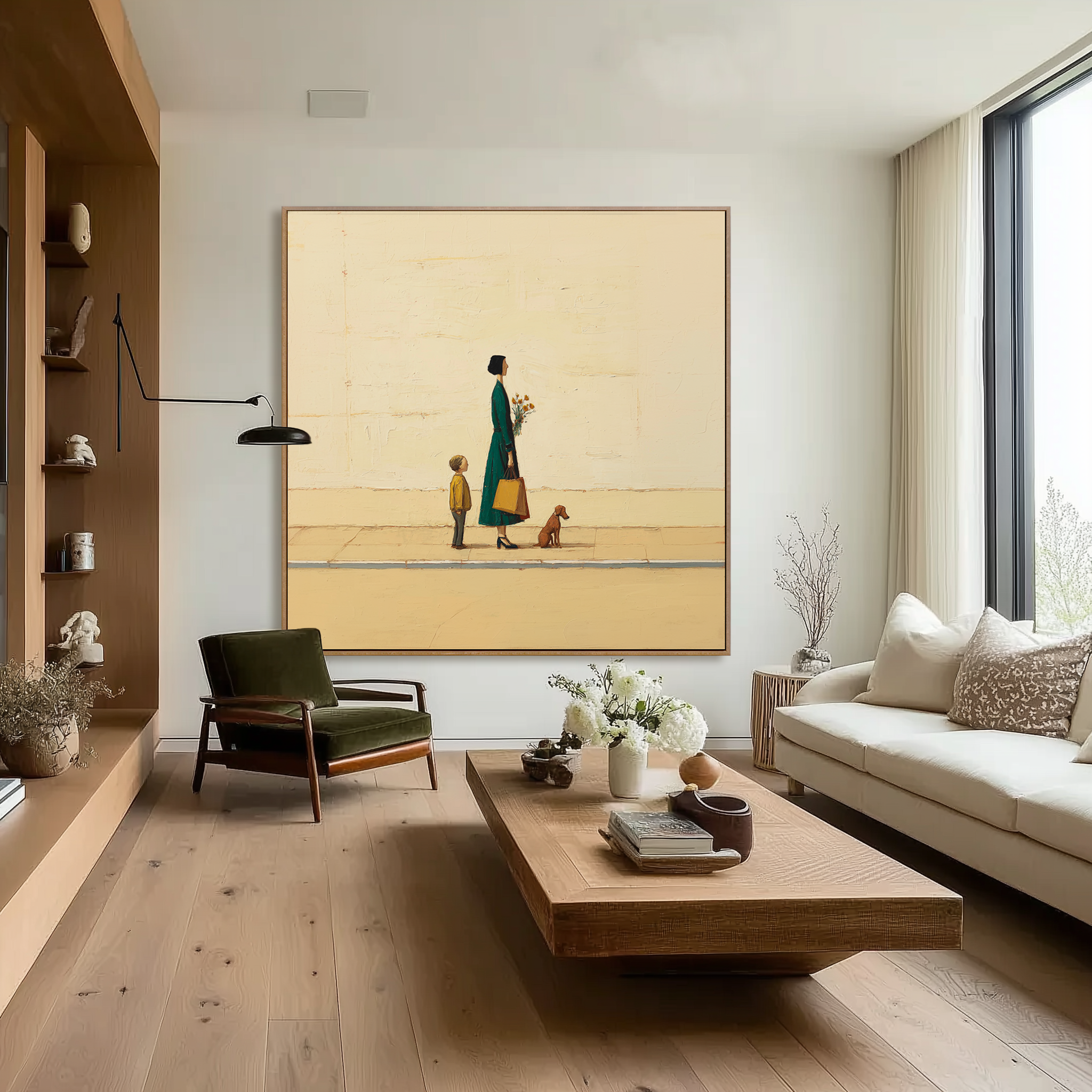 Waiting Light - Minimalist Family Canvas Art