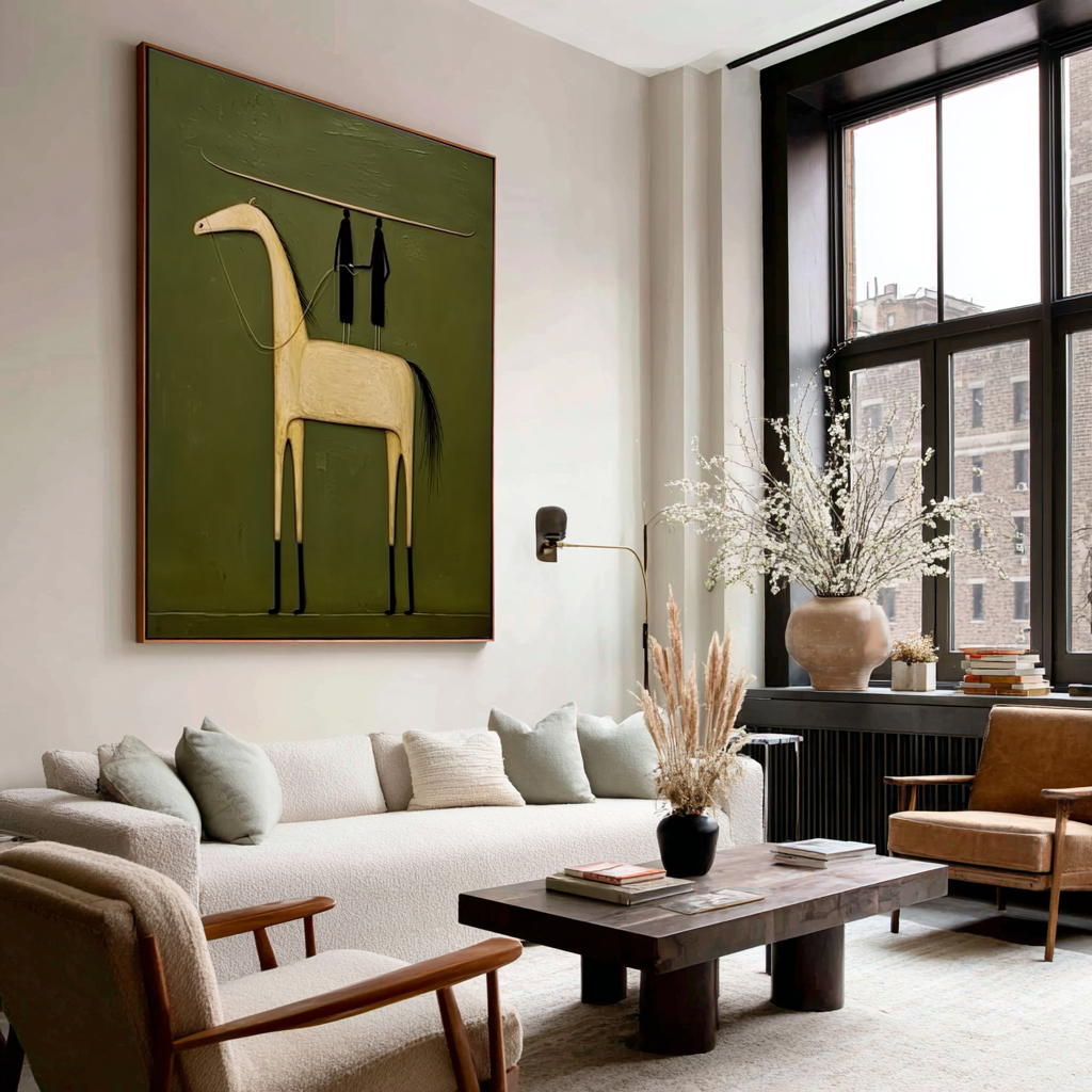 Silent Journey - Minimalist Horse Wall Art