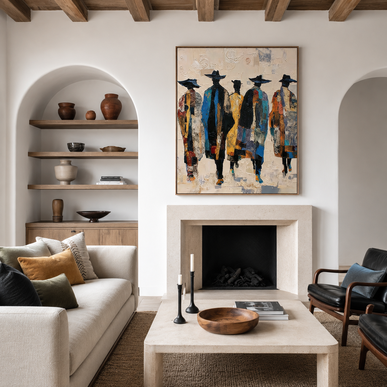 Colorful Procession – Figurative Wall Art
