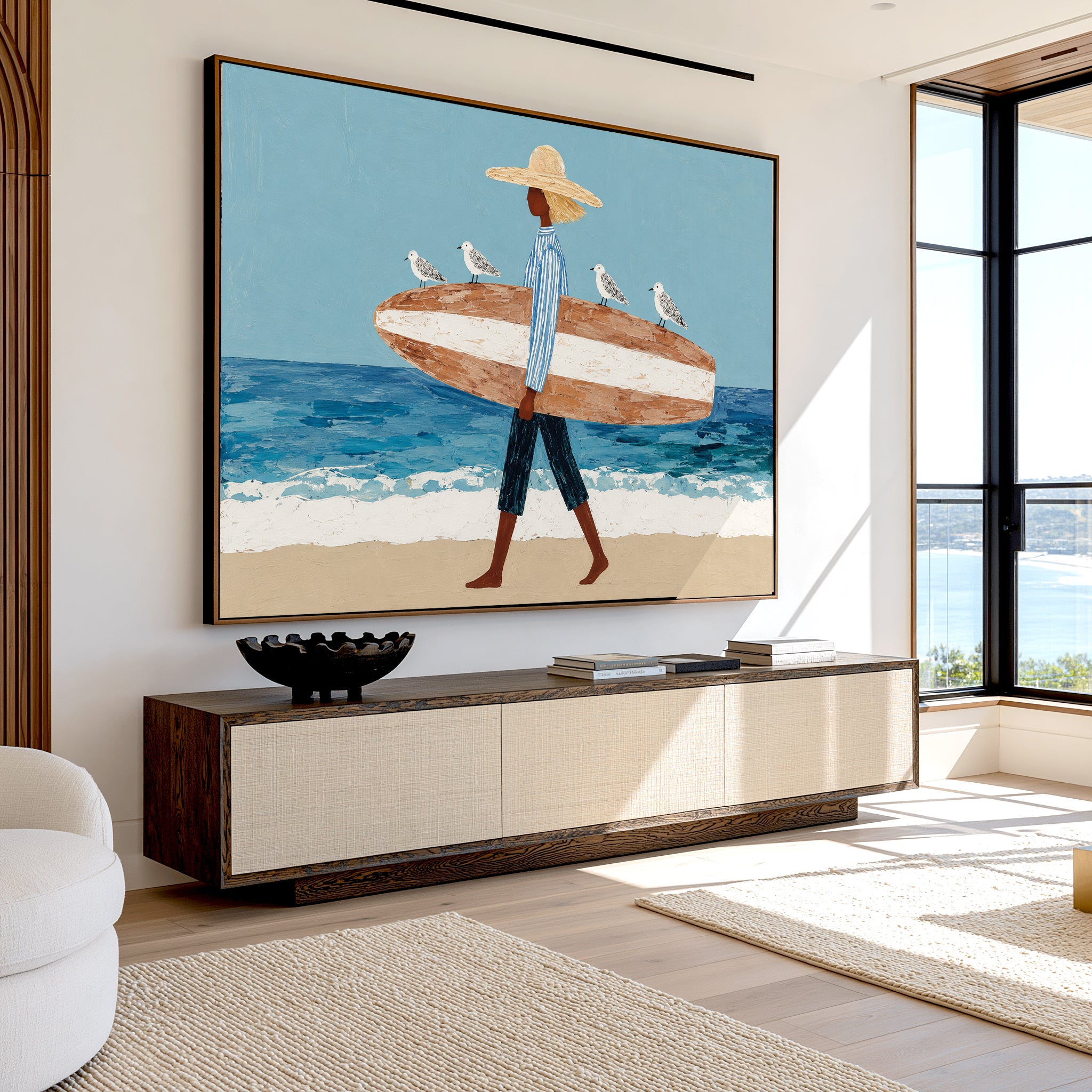 Coastal Wanderer – Figurative Wall Art