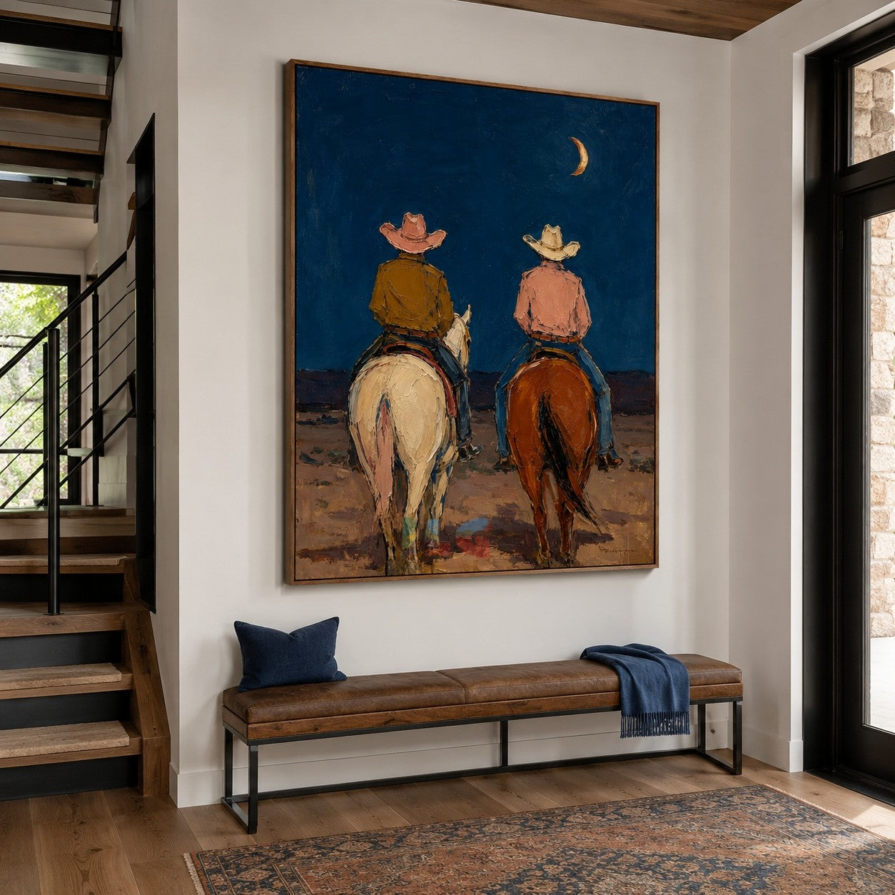 Moonlit Riders – Western Figurative Wall Art
