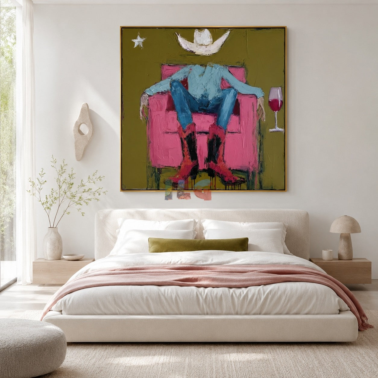 Western Lounge Figure – Contemporary Wall Art