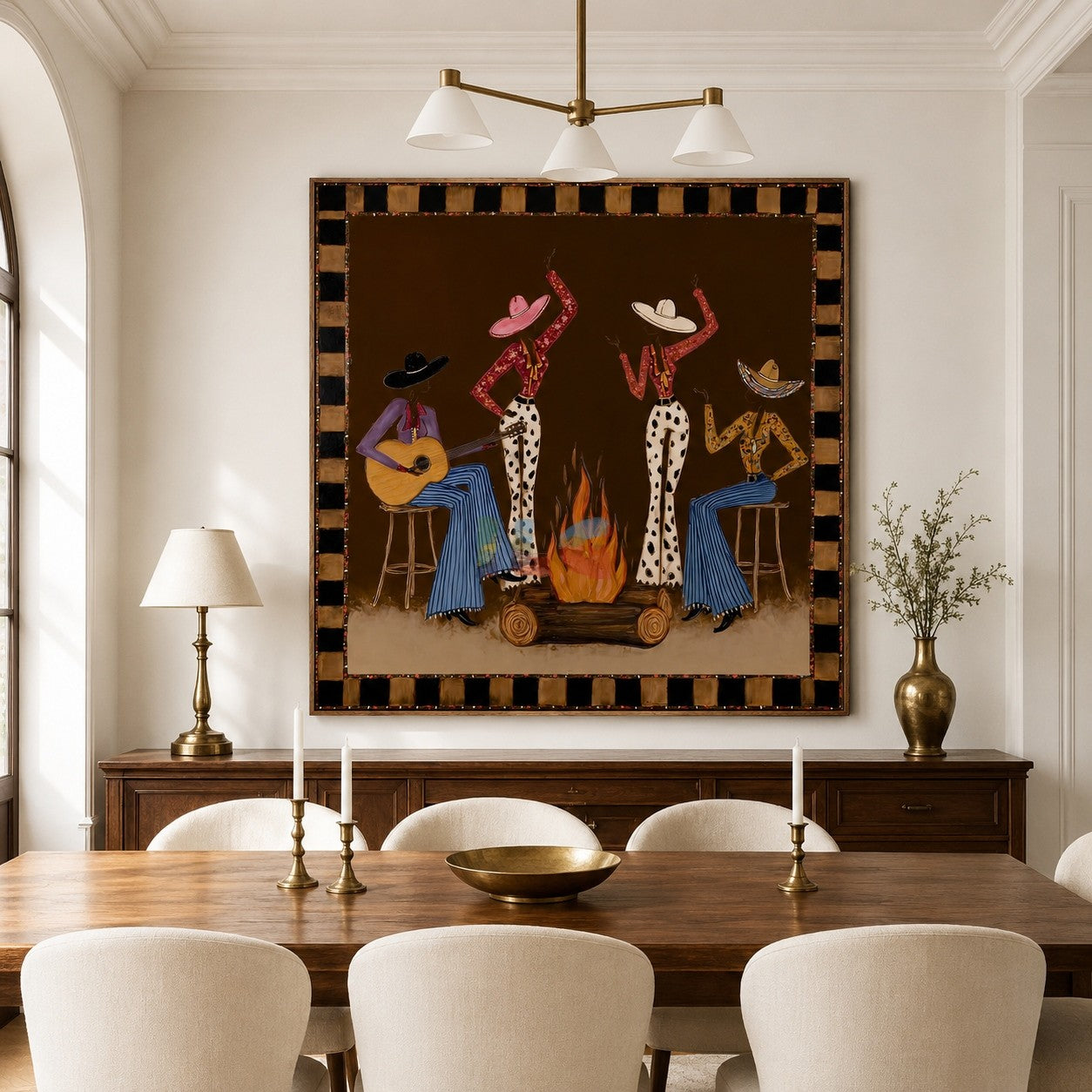 Campfire Rhythm – Western Figure Wall Art