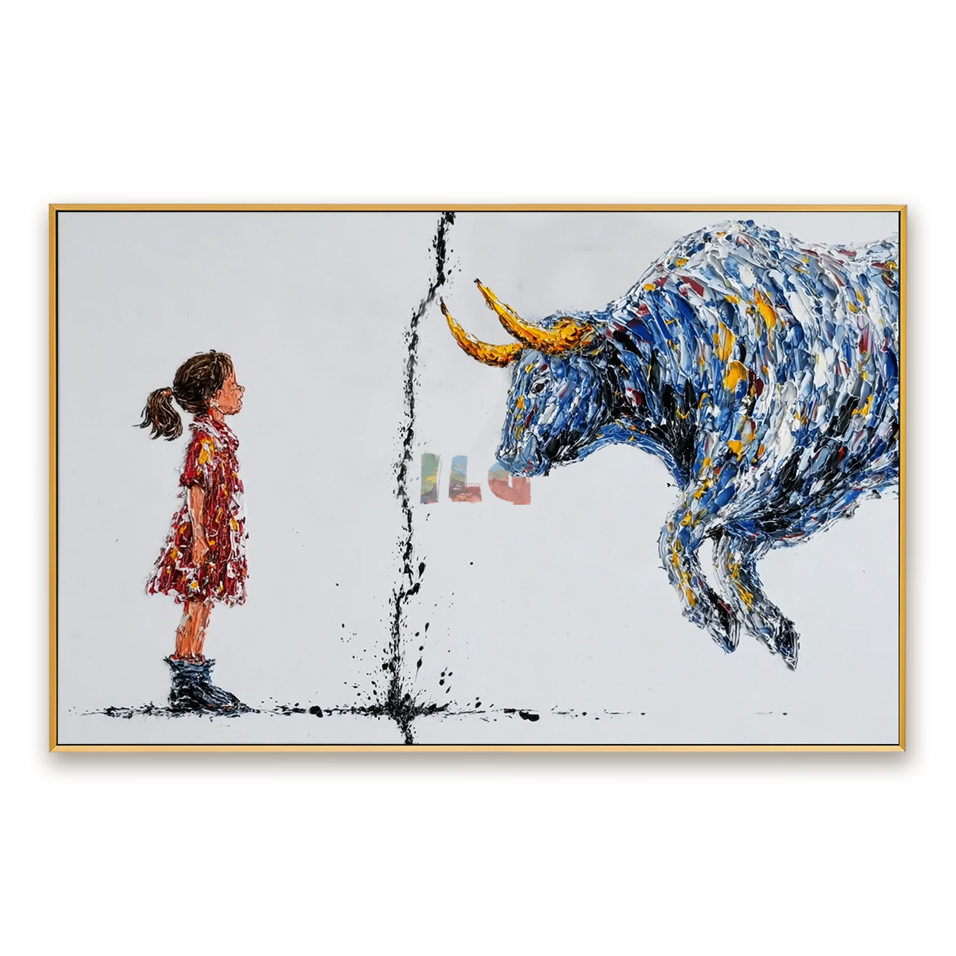 Brave Encounter – Contemporary Bull Wall Art