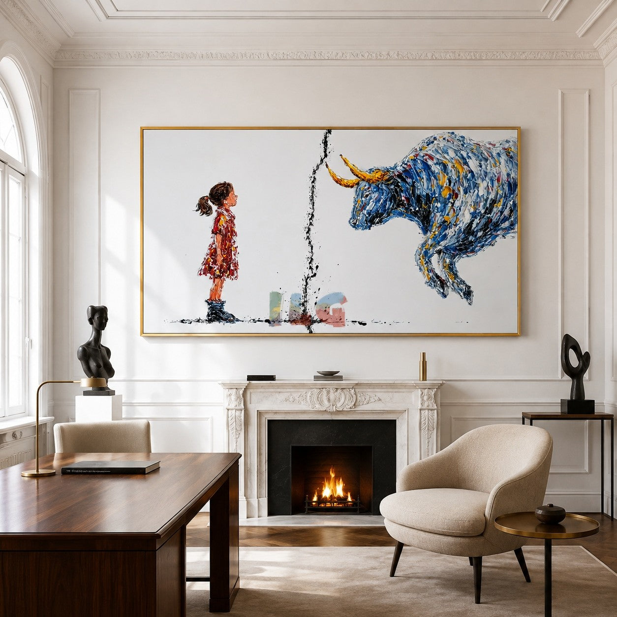 Brave Encounter – Contemporary Bull Wall Art