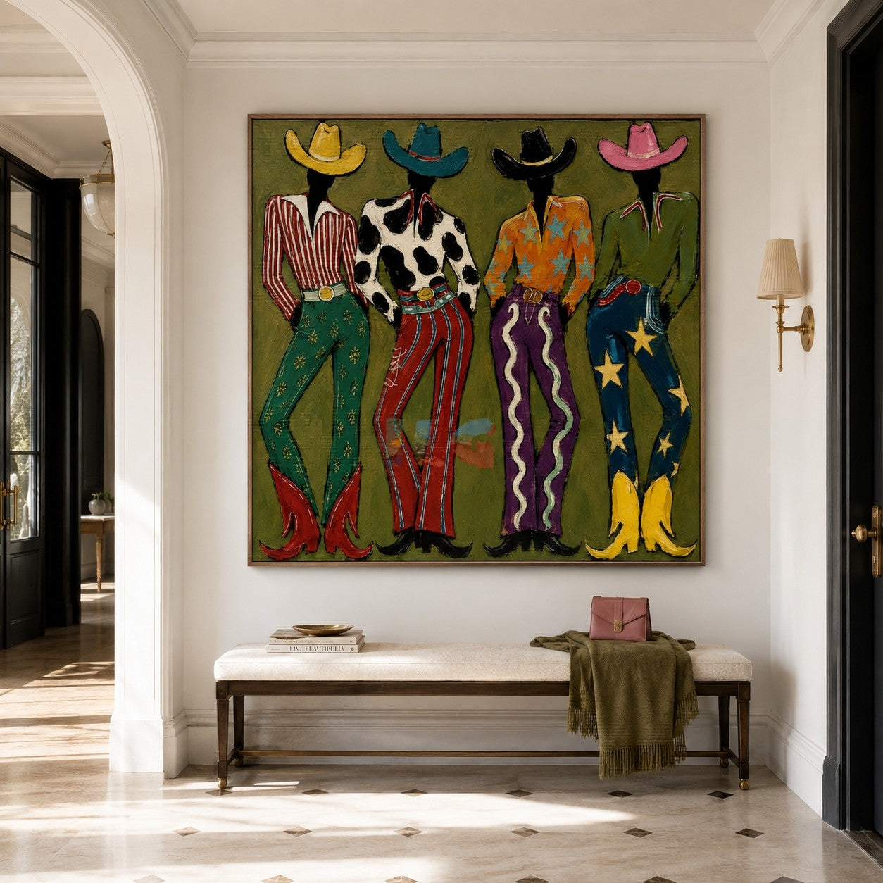 Western Style Quartet – Contemporary Figure Wall Art