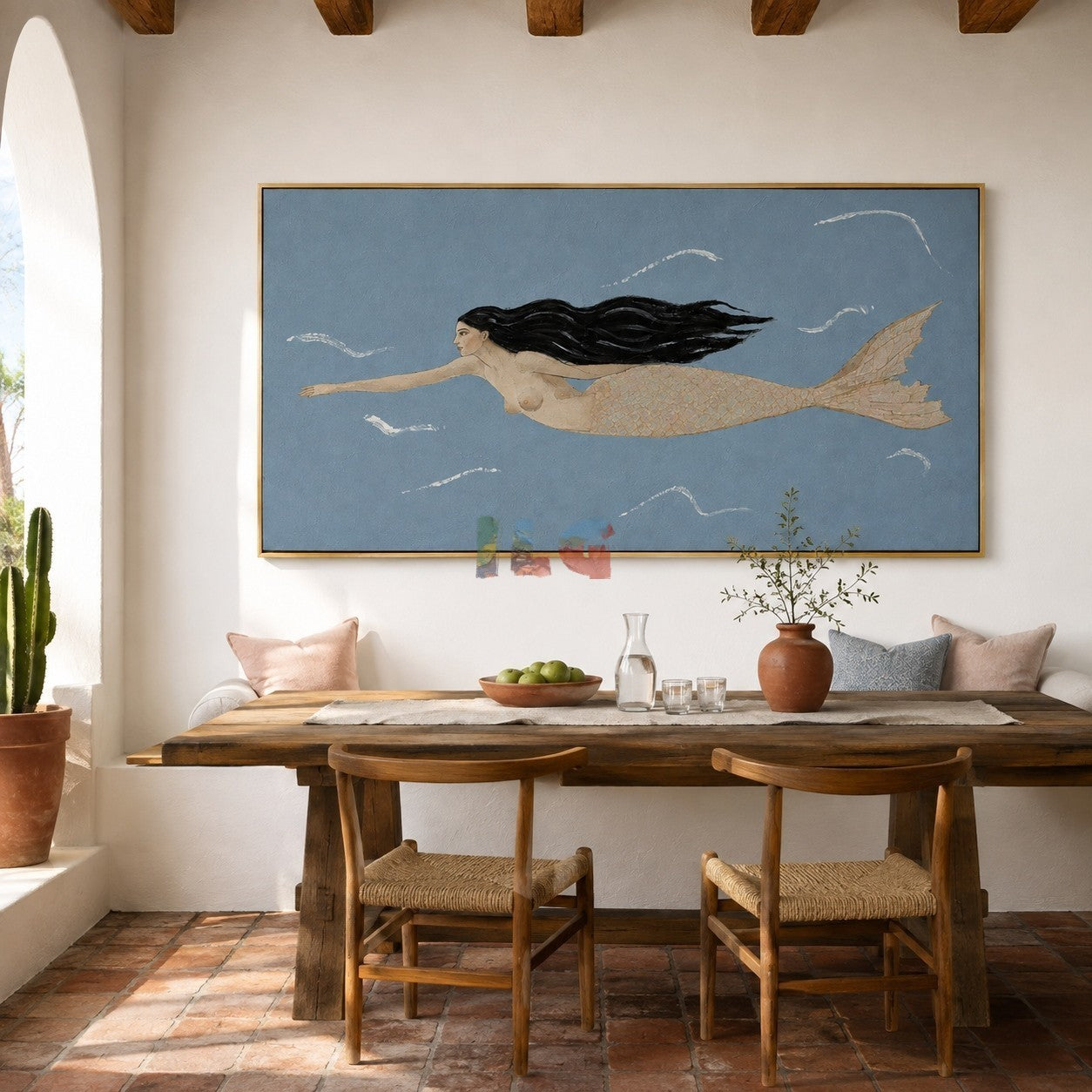 Ocean Myth Mermaid – Contemporary Figurative Coastal Wall Art