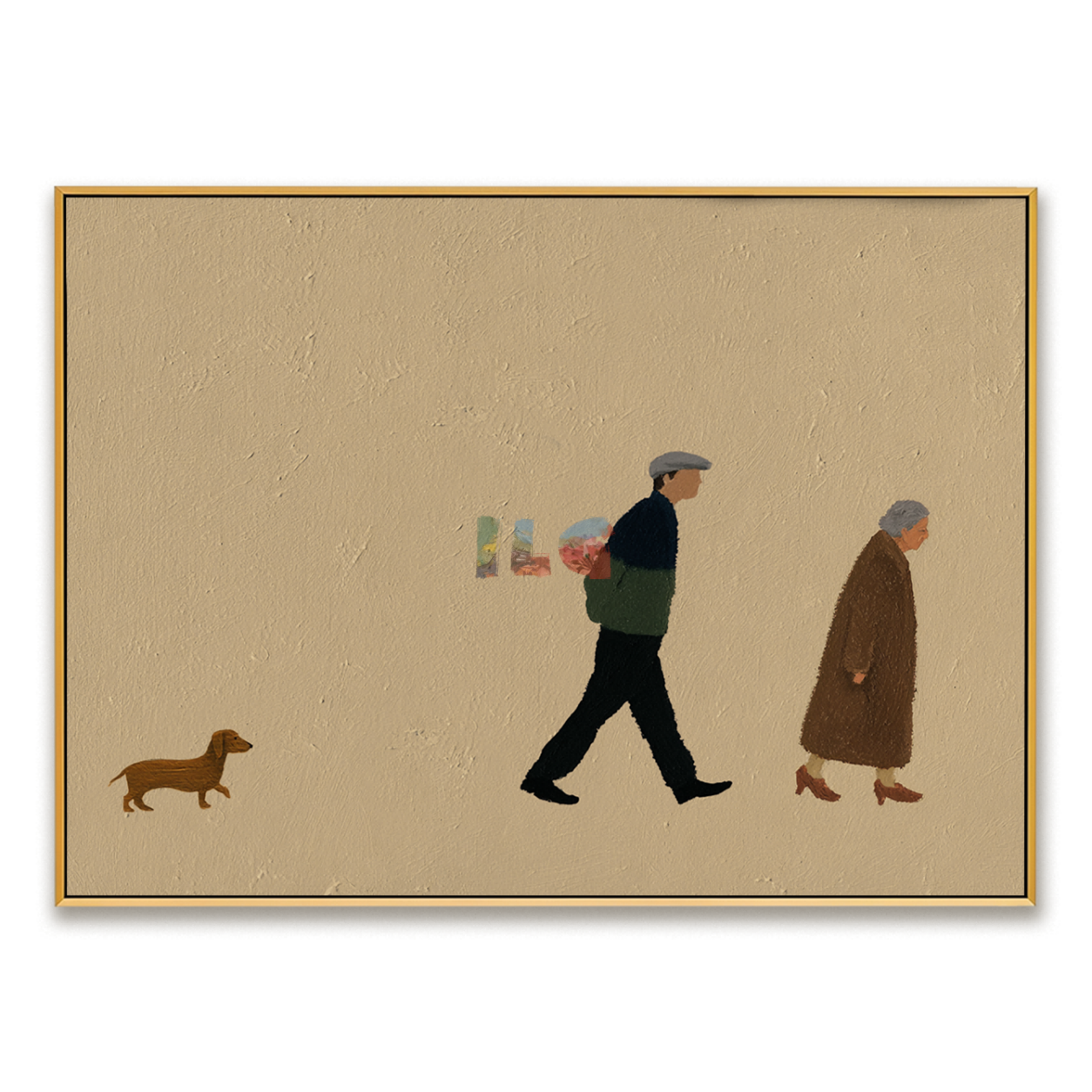 A Gentle Walk Home – Minimal Figurative Lifestyle Wall Art