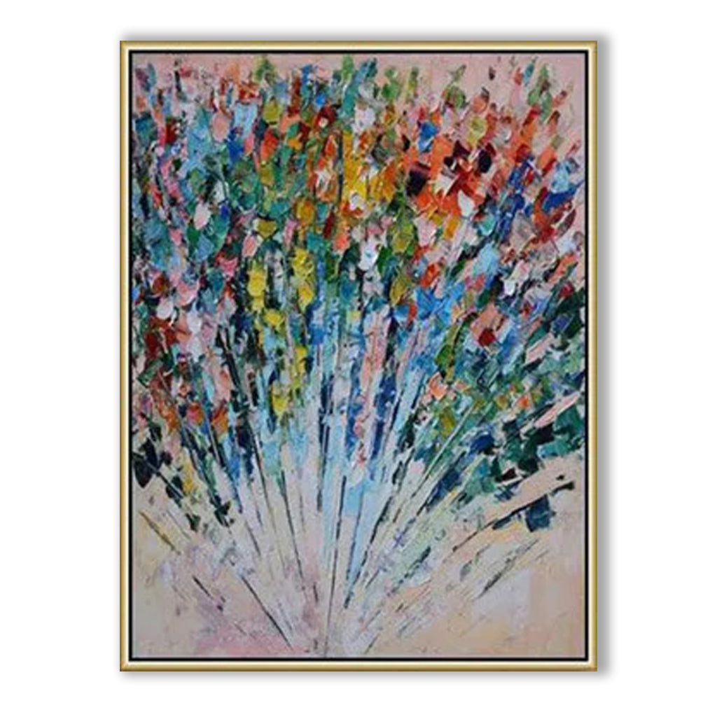 Colorful Abstract Art: Bold Oil Painting for Vibrant Wall Decor
