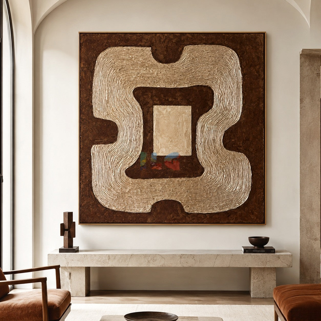 Organic Loop Harmony – Abstract Sculptural Textured Wall Art