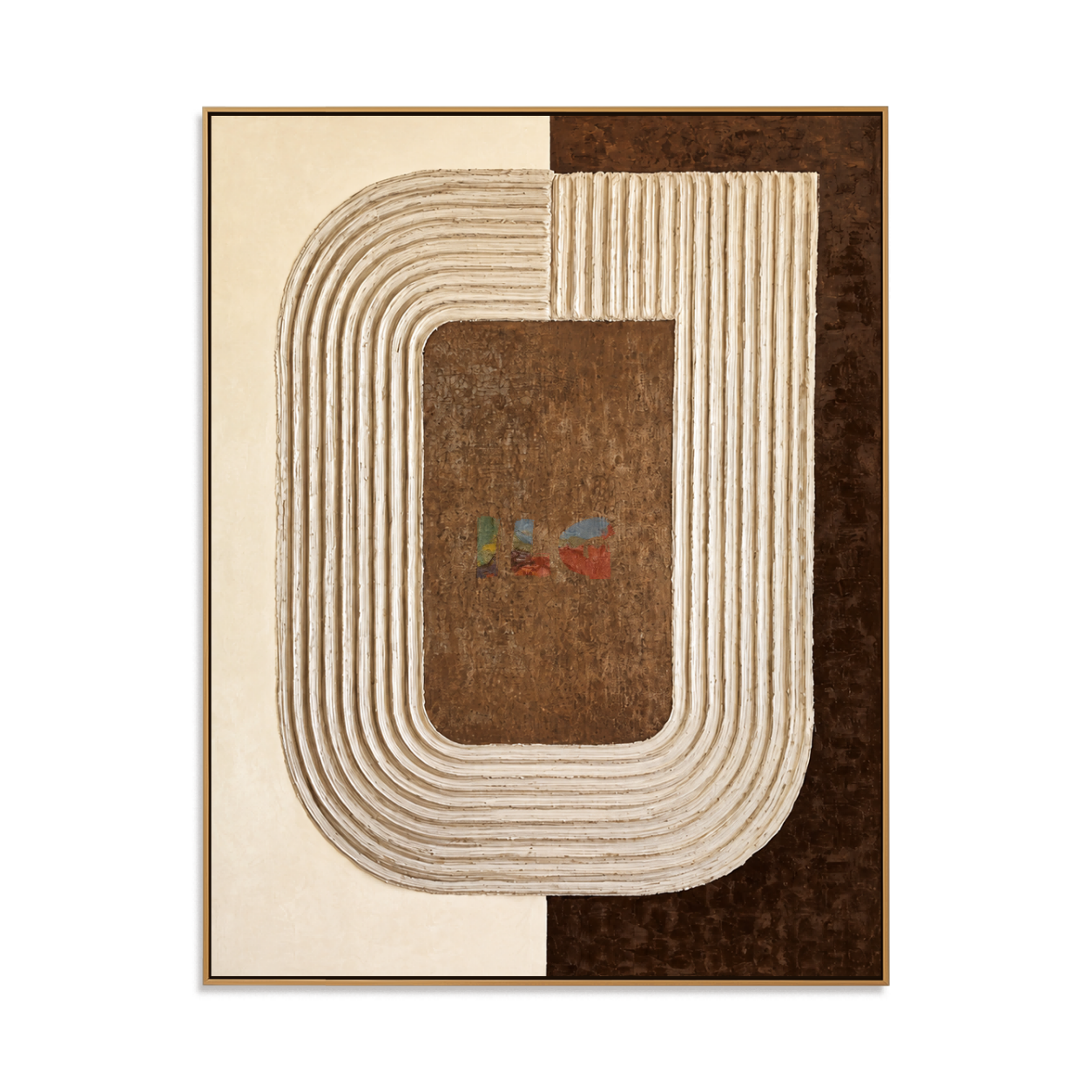 Architectural Flow Frame – Minimalist Abstract Textured Wall Art
