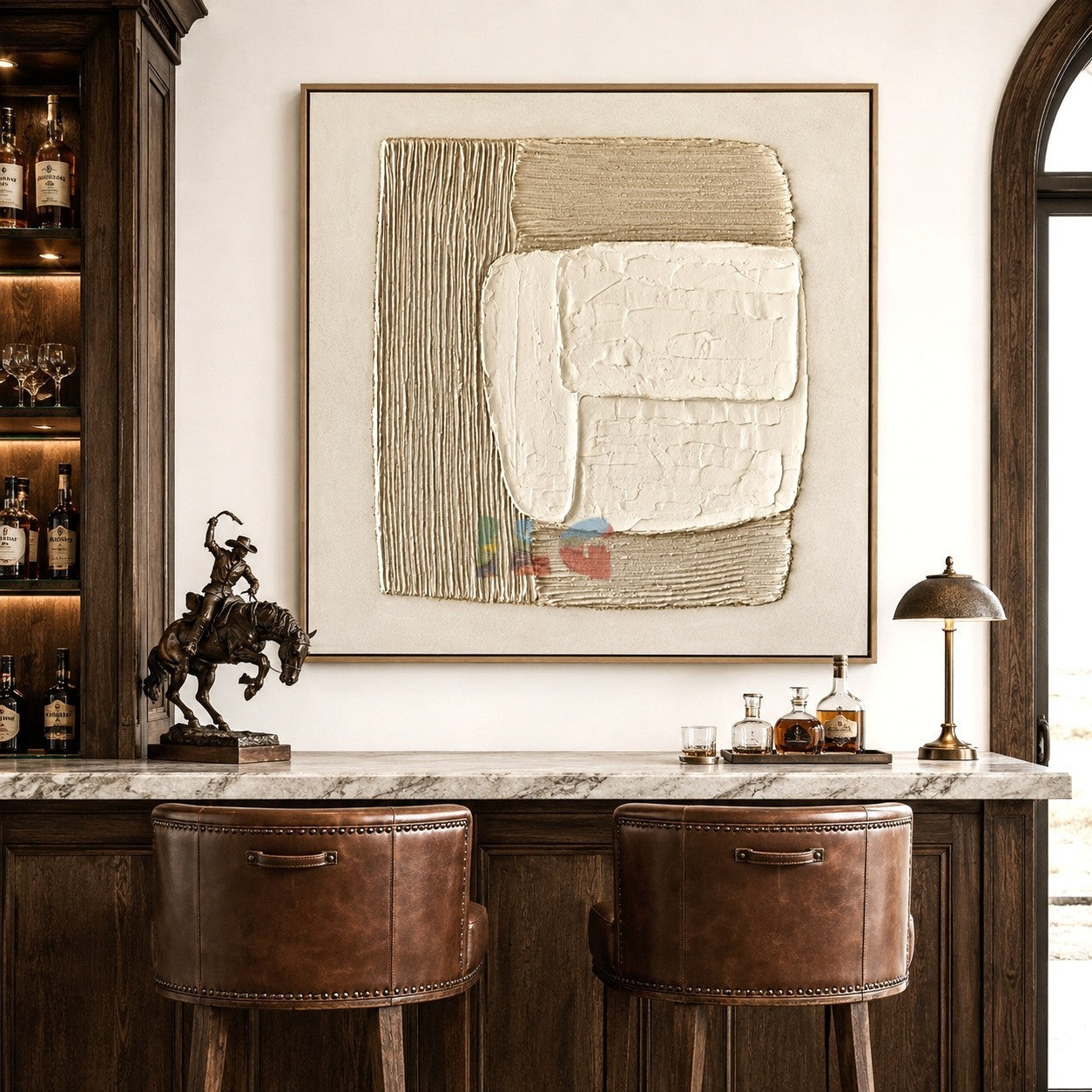 Ivory Layered Balance – Minimalist Abstract Textured Wall Art