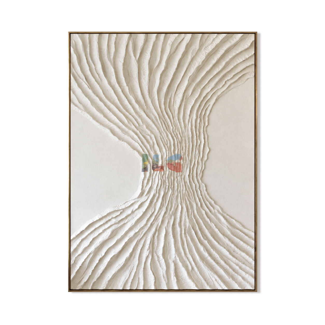 Ivory Flowing Roots – Minimalist Organic Textured Wall Art