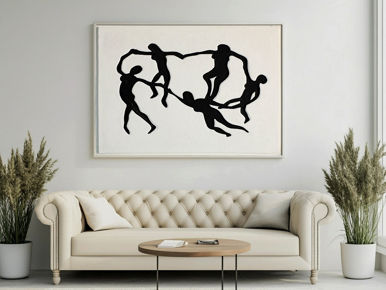 Minimalist Abstract Human Silhouette Painting