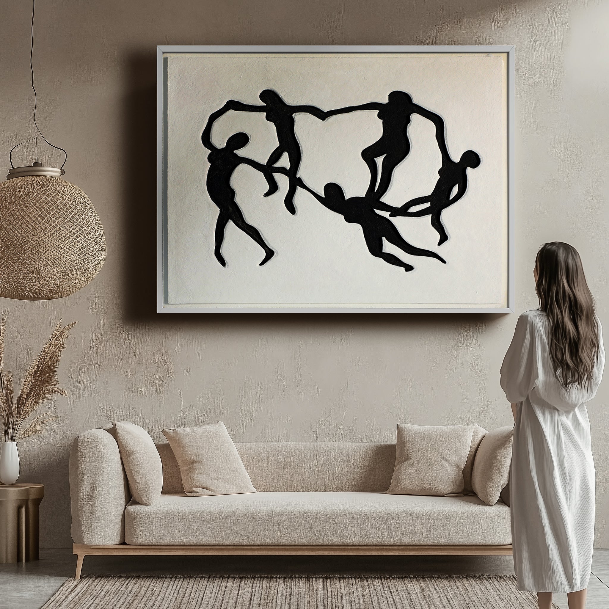 Minimalist Abstract Human Silhouette Painting