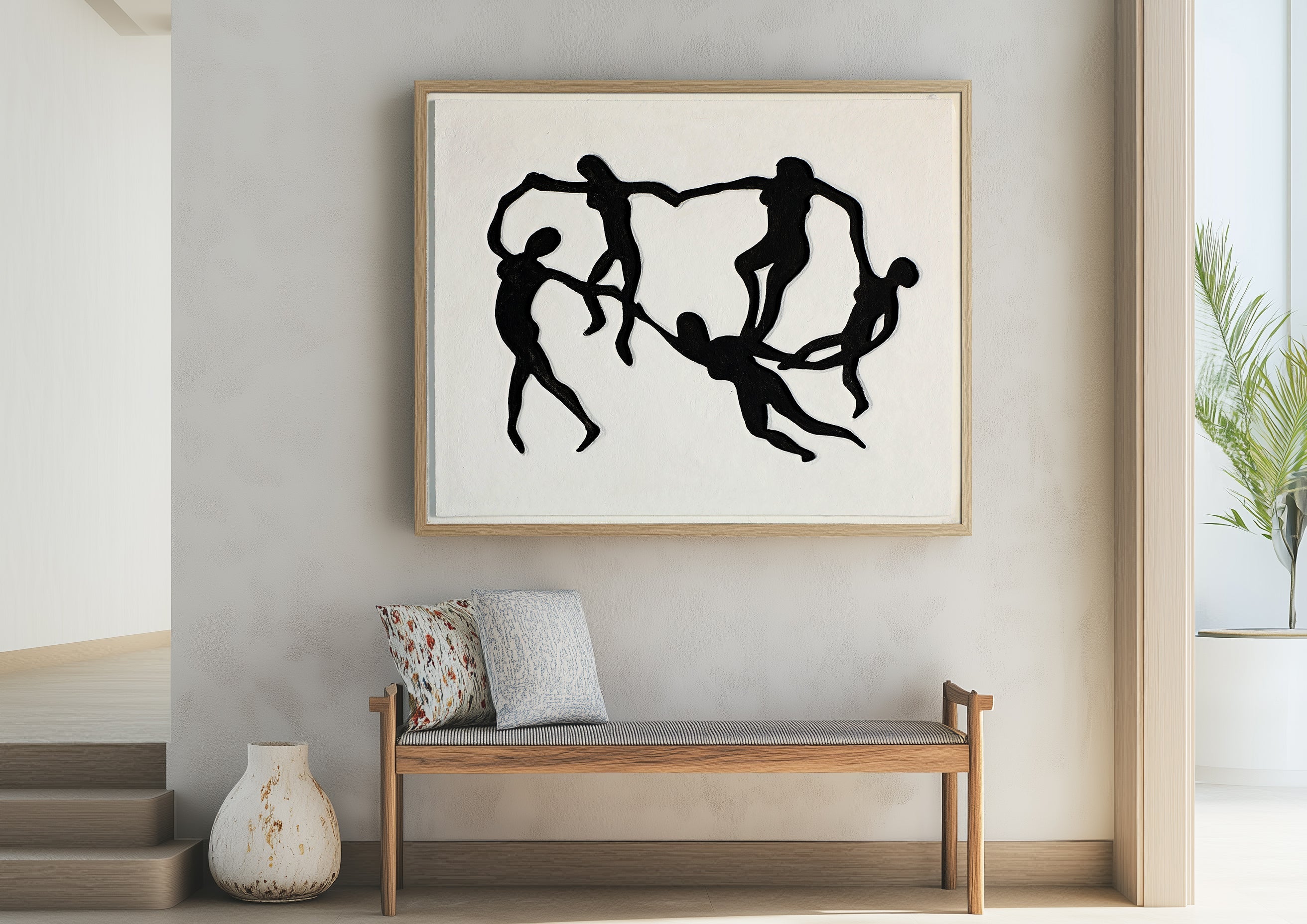Minimalist Abstract Human Silhouette Painting