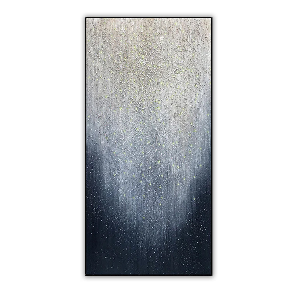 Minimalist Abstract Painting with Cascading Texture