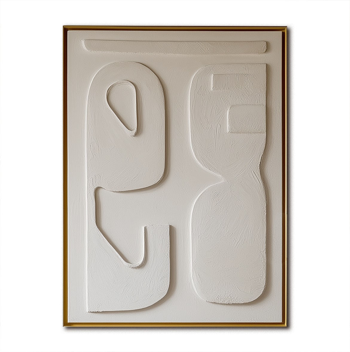 Minimalist Geometric Wall Art - Handmade 3D Textured Abstract Decor