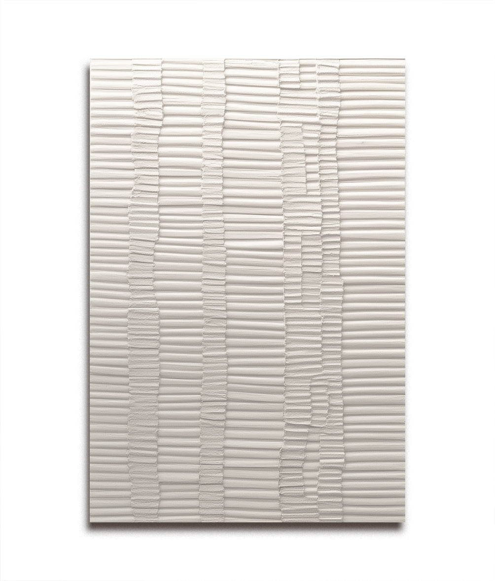 Minimalist Handmade Abstract Wall Art with 3D Texture - Wabi-Sabi Design