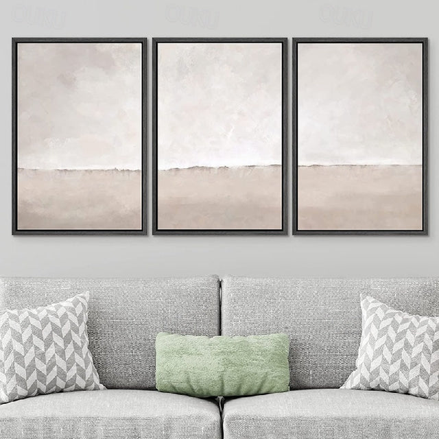 Minimalist Vertical Textured Oil Painting