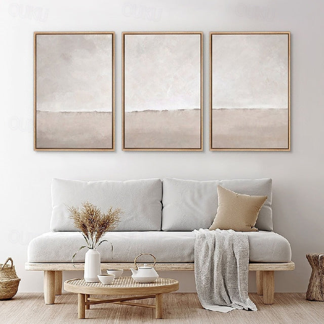 Minimalist Vertical Textured Oil Painting
