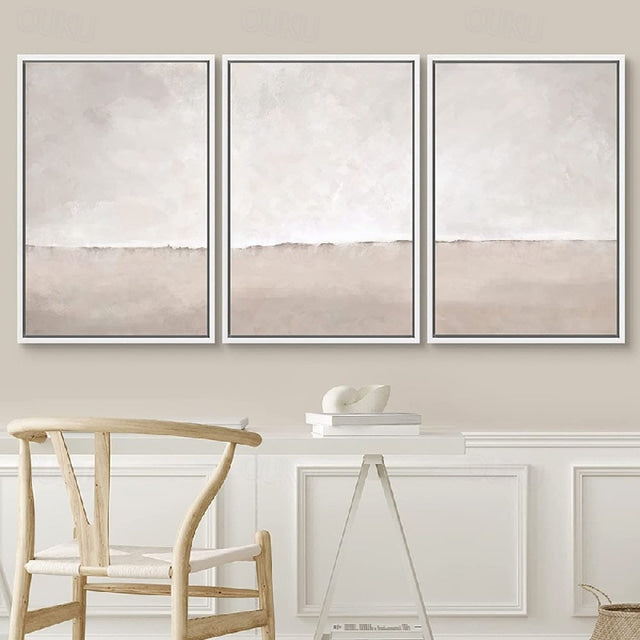 Minimalist Vertical Textured Oil Painting