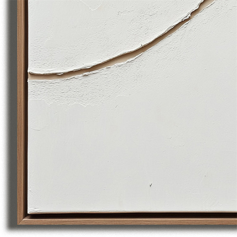 Minimalist White Textured Abstract Painting