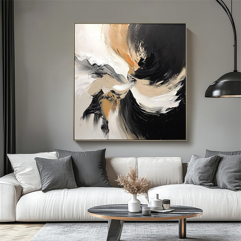 Modern Abstract Textured Painting for Living Rooms