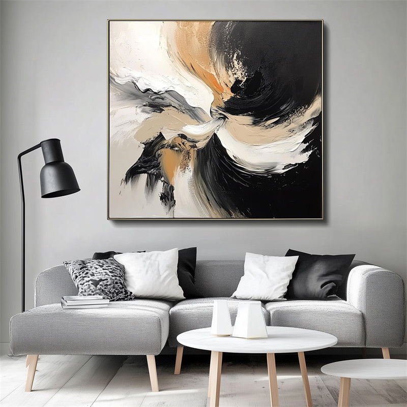 Modern Abstract Textured Painting for Living Rooms