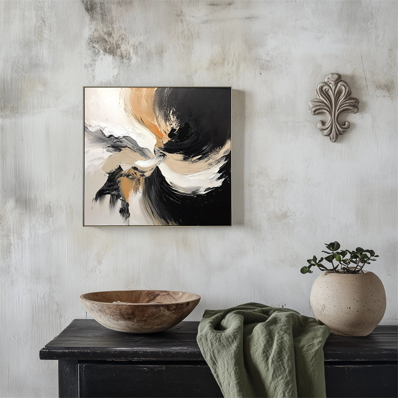 Modern Abstract Textured Painting for Living Rooms