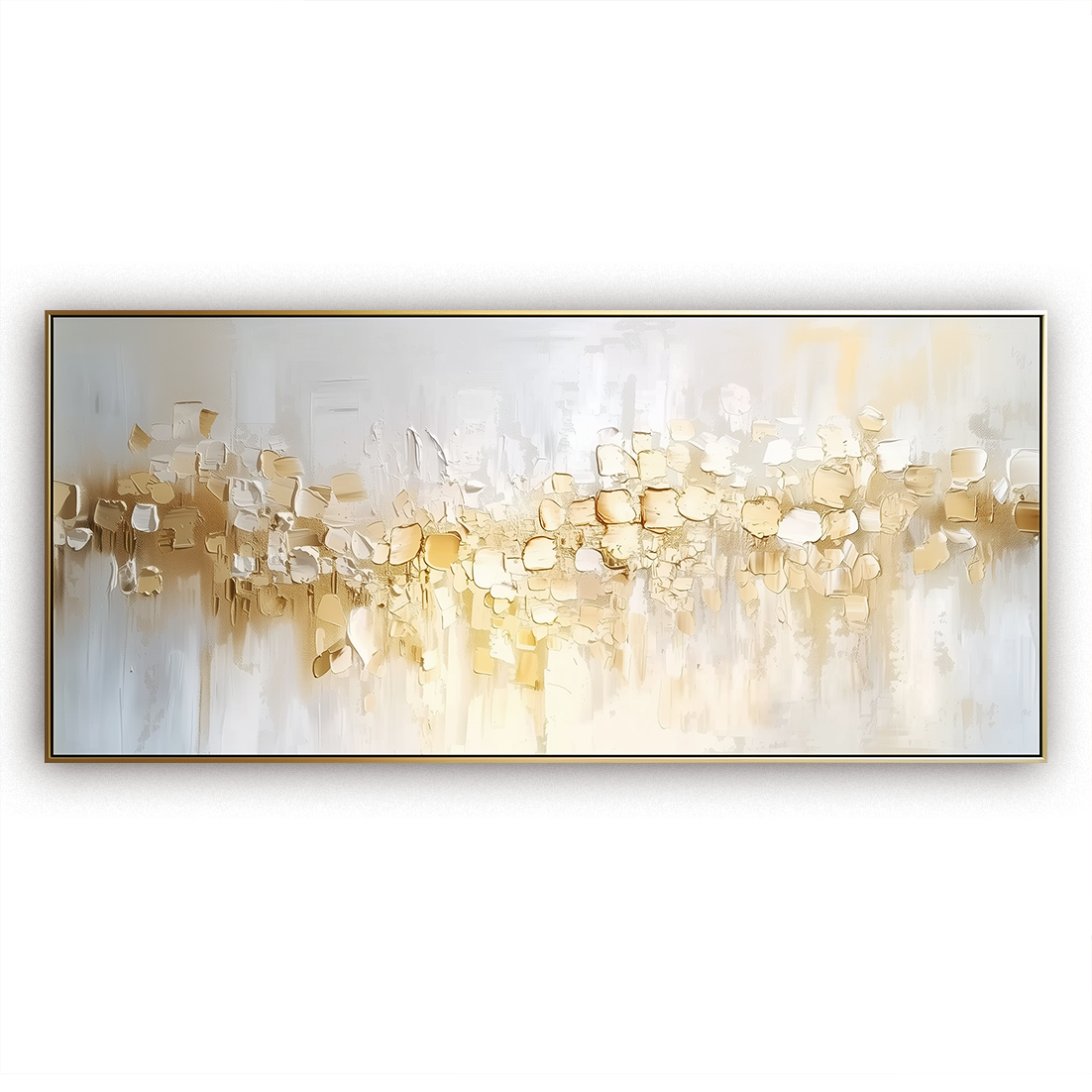 Neutral Tones Textured Abstract Oil Painting - Modern Wall Art for Home Decoration