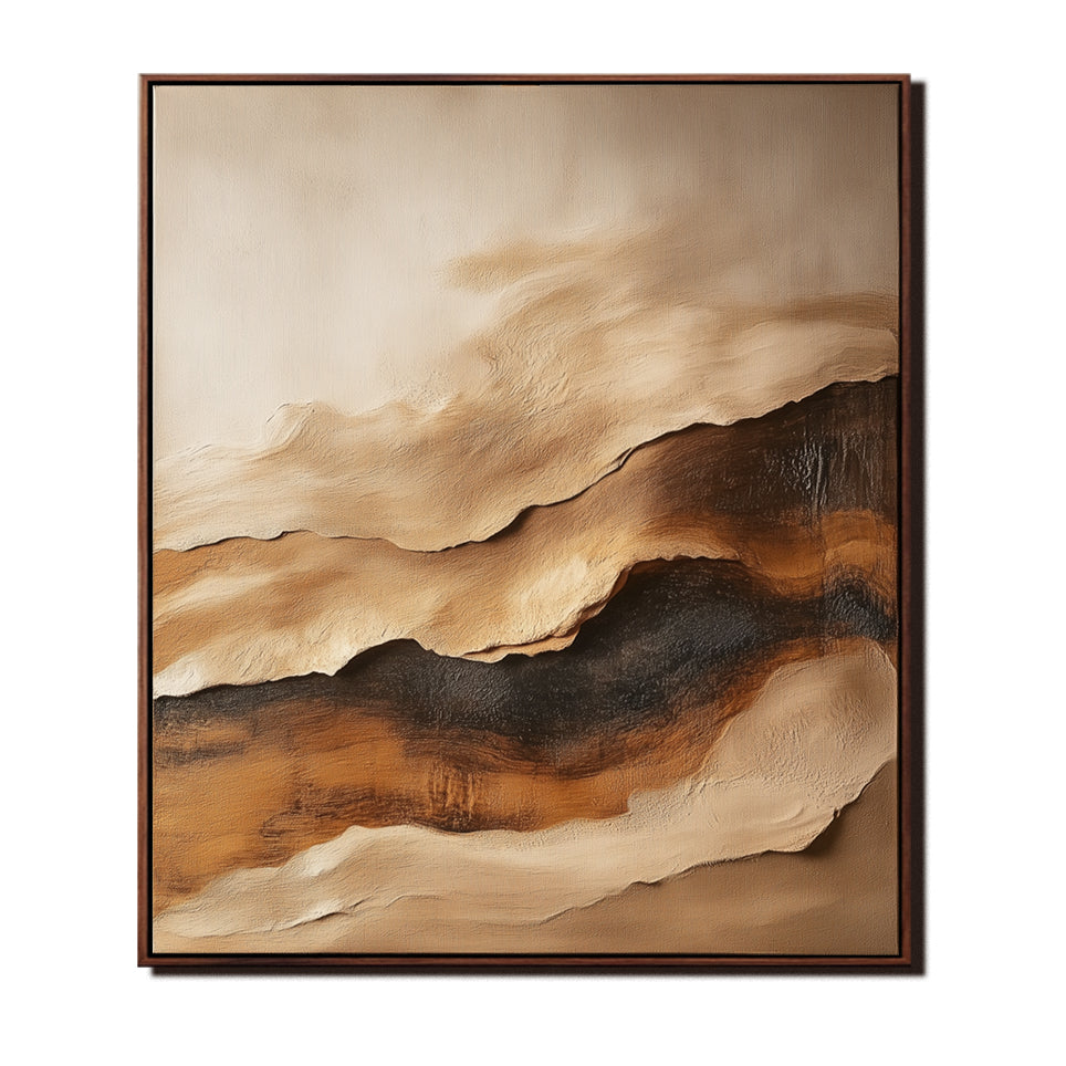 Textured Abstract Landscape Painting for Modern Decor