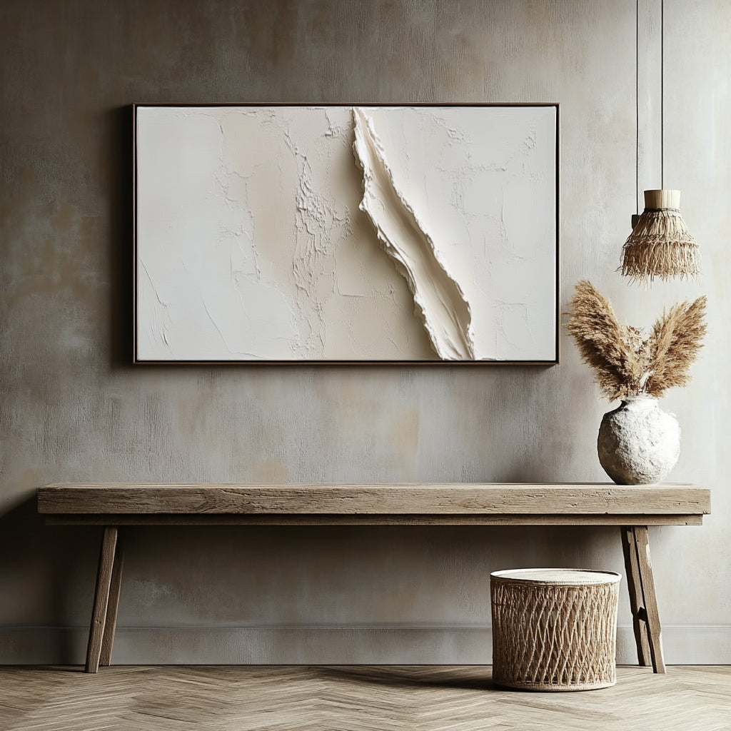 Textured Abstract Minimalist Diptych Painting