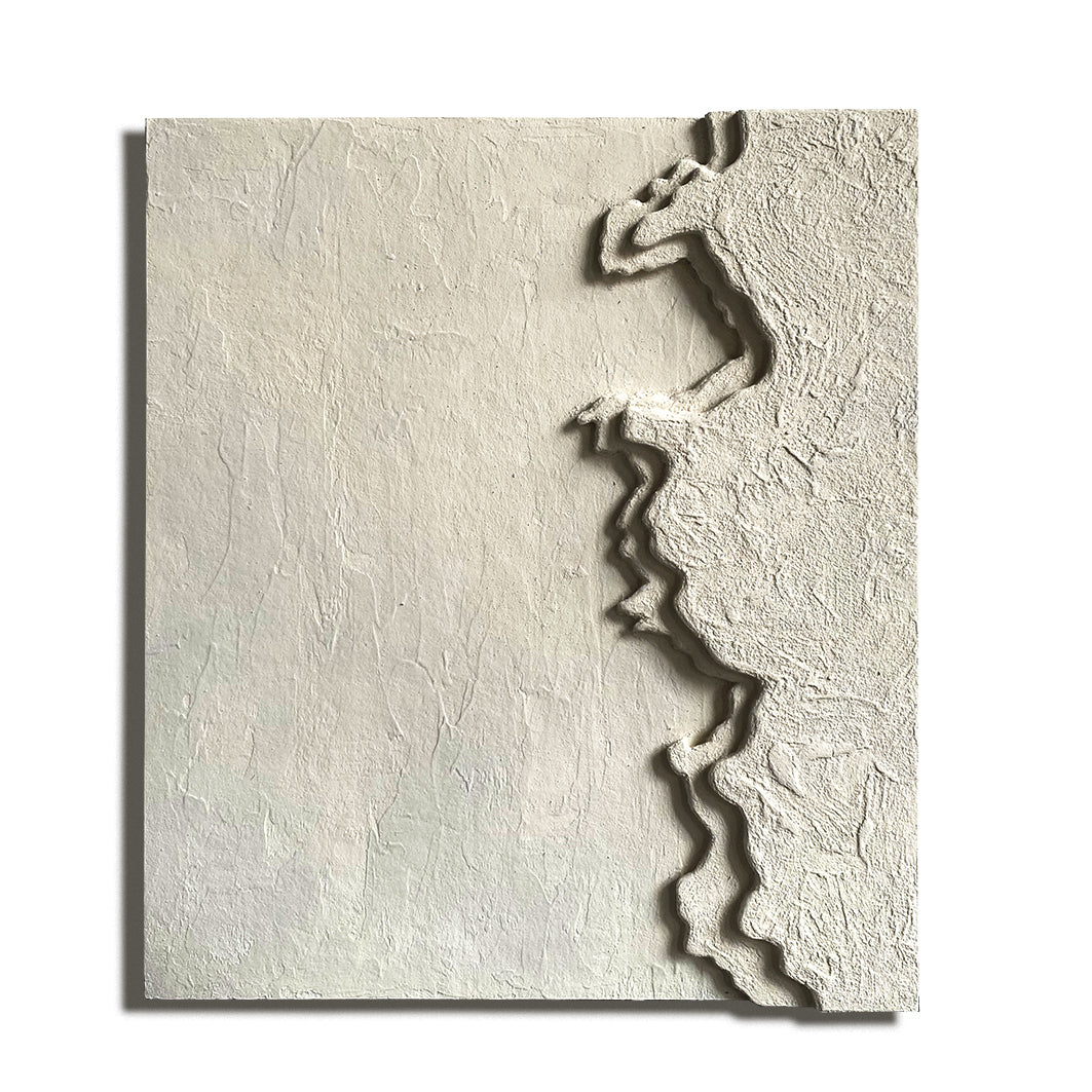 Wabi Sabi Beige Textured Oil Painting