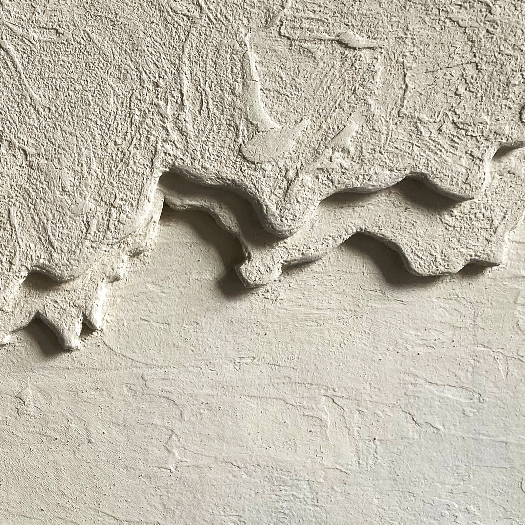 Wabi Sabi Beige Textured Oil Painting