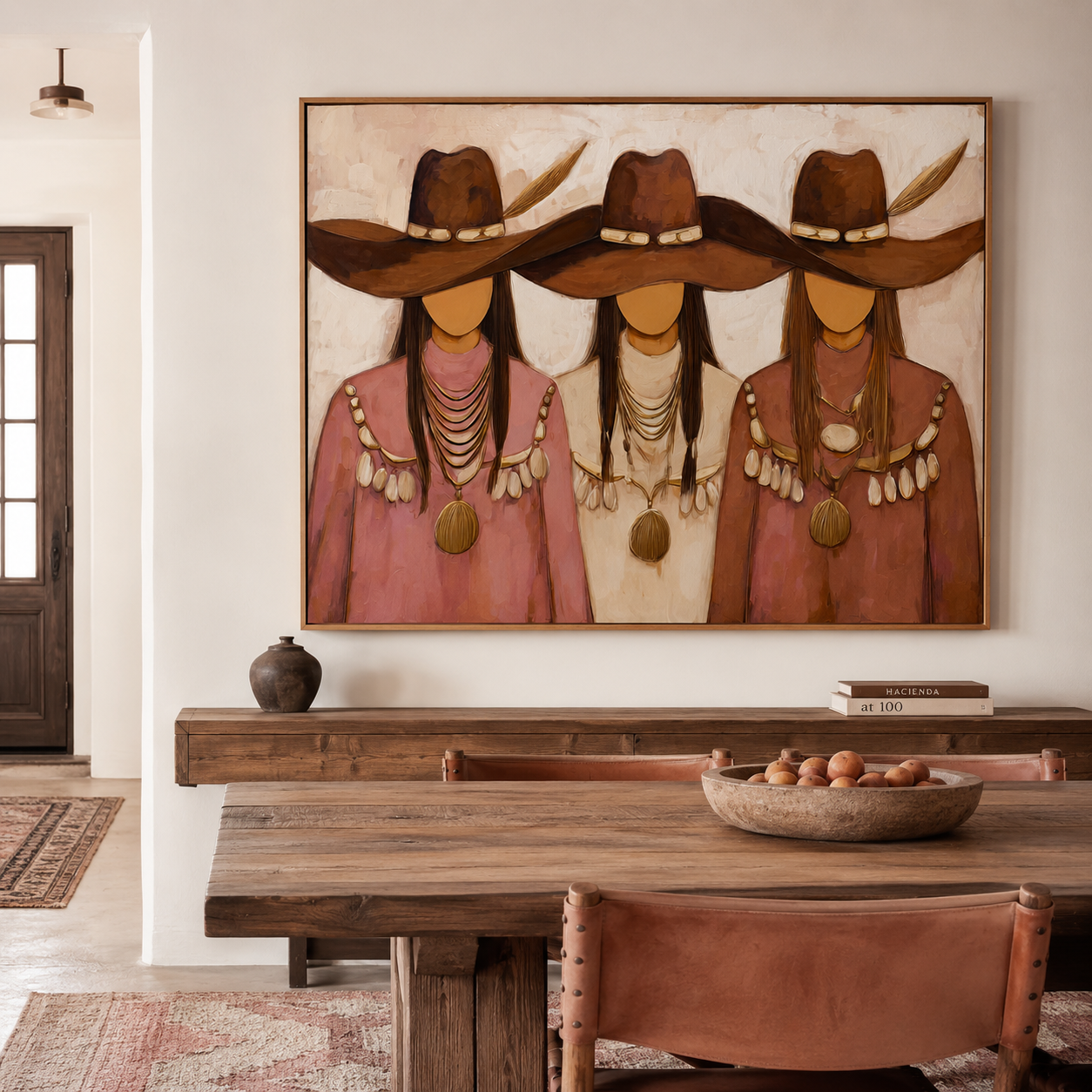 Velvet Horizon Sisters – Modern Western Figurative Wall Art