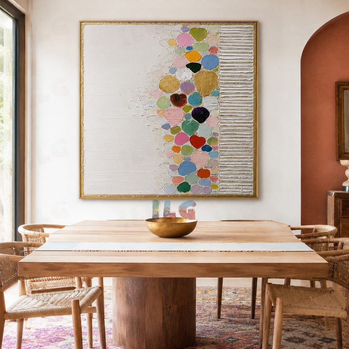 Chromatic Pebble Path – Abstract Textured Wall Art