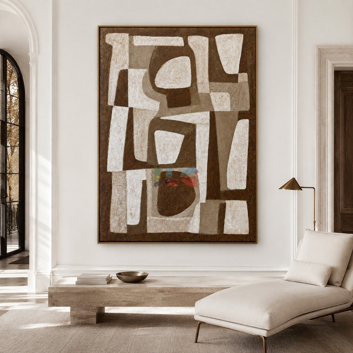 Earth Tone Geometry – Abstract Organic Textured Wall Art