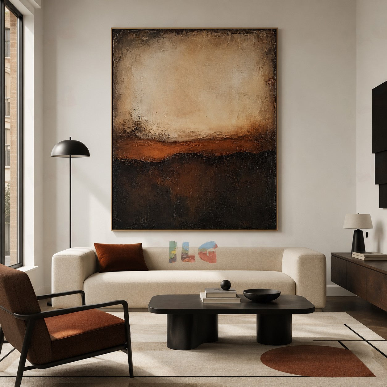 Ember Divide – Abstract Textured Wall Art