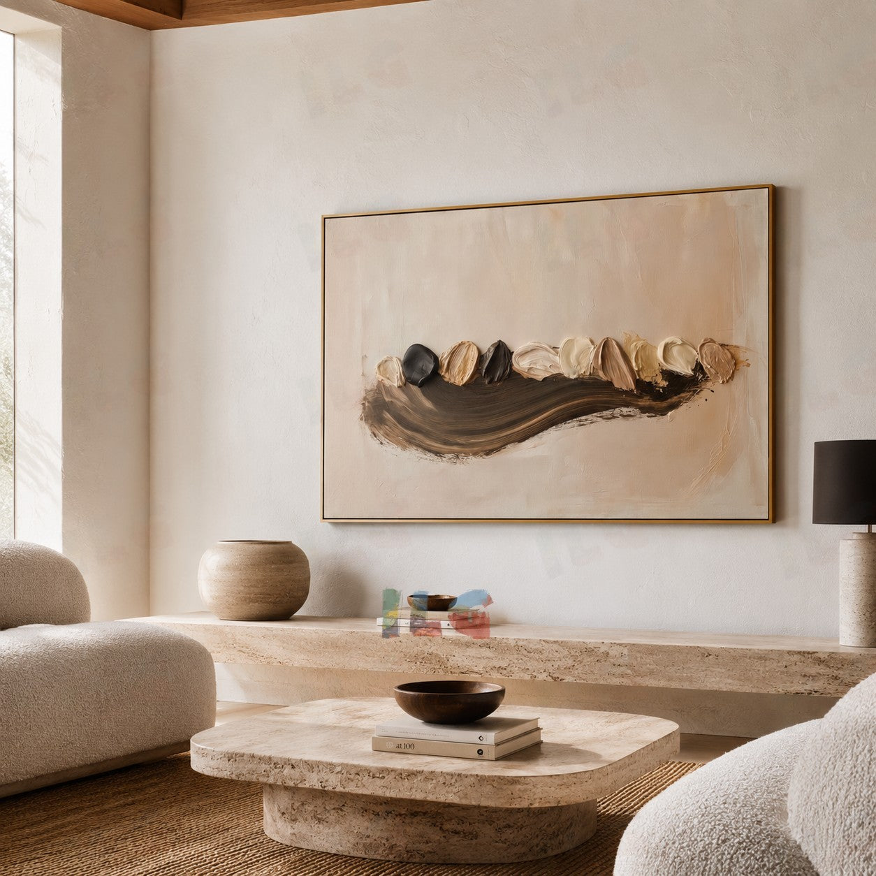 Fluid Horizon – Sculpted Drift Minimal Wall Art