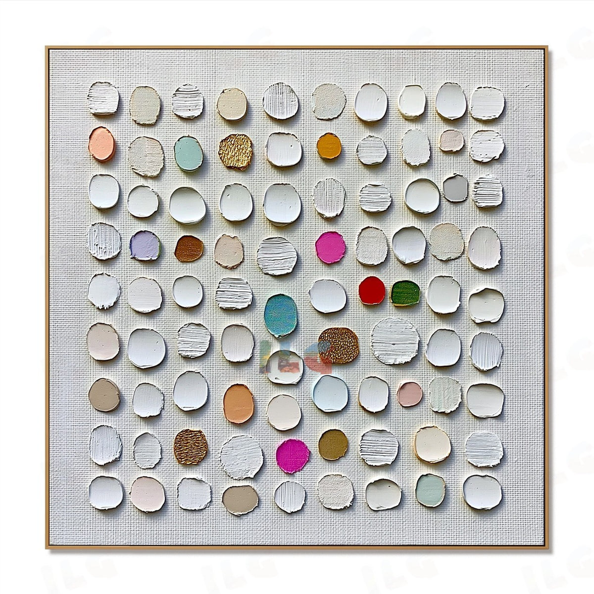 Neutral Dot Constellation – Abstract Textured Wall Art