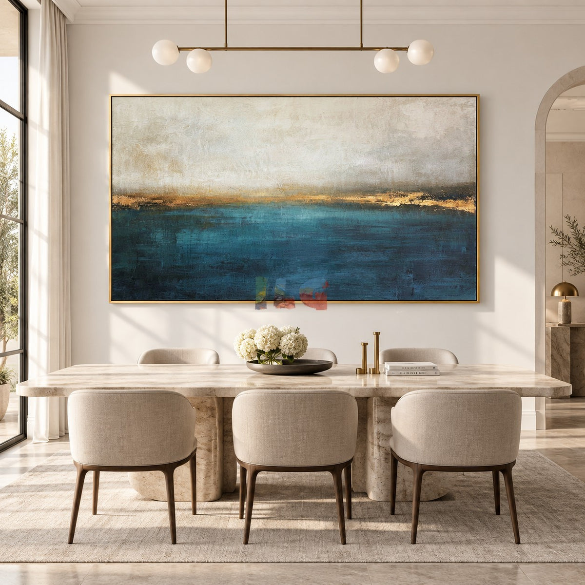 Ocean Mist Horizon – Abstract Seascape Wall Art