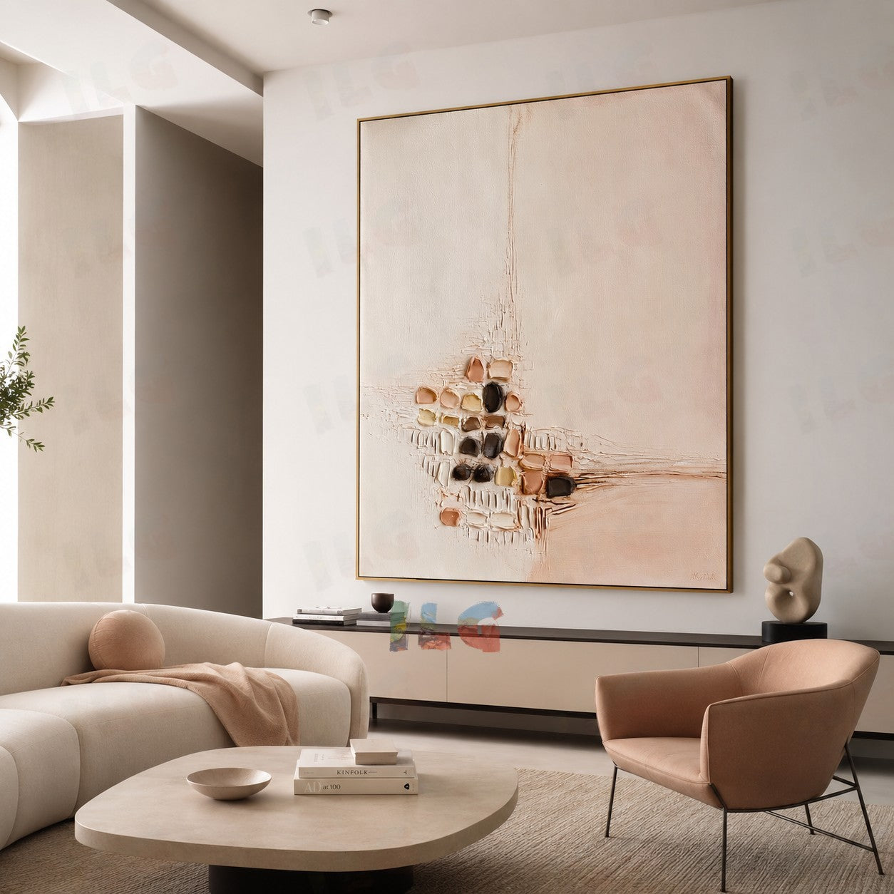 Quiet Drift – Neutral Texture Acoustic Abstract Wall Art