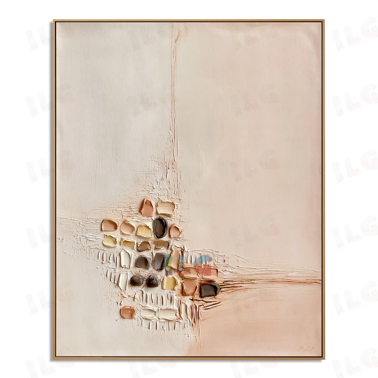 Quiet Drift – Neutral Texture Acoustic Abstract Wall Art