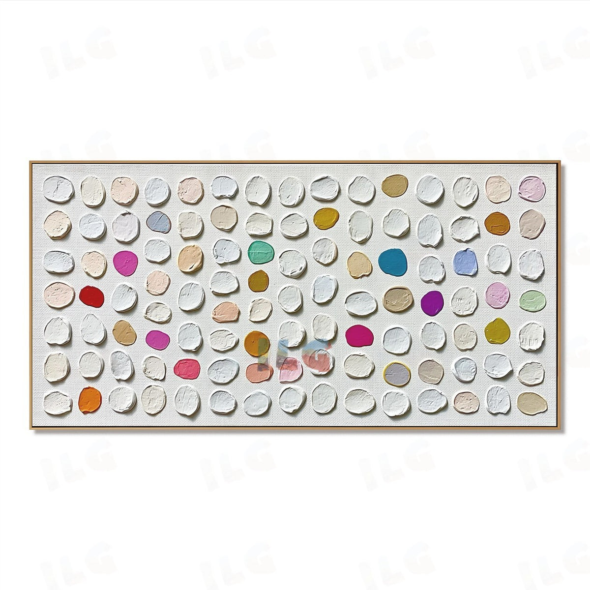 Spectrum Pebble Row – Abstract Textured Wall Art