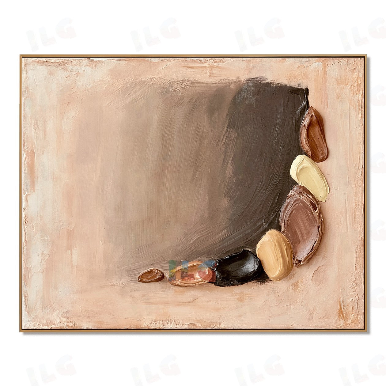 Terracotta Horizon – Sculpted Flow Abstract Wall Art