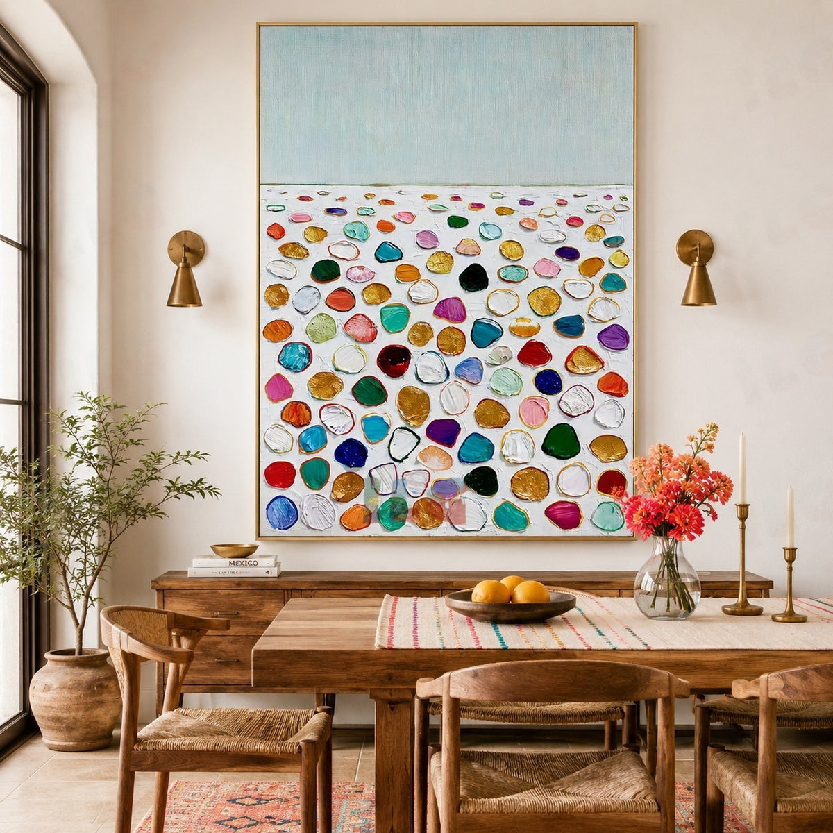 Tidal Gem Meadow – Textured Coastal Wall Art