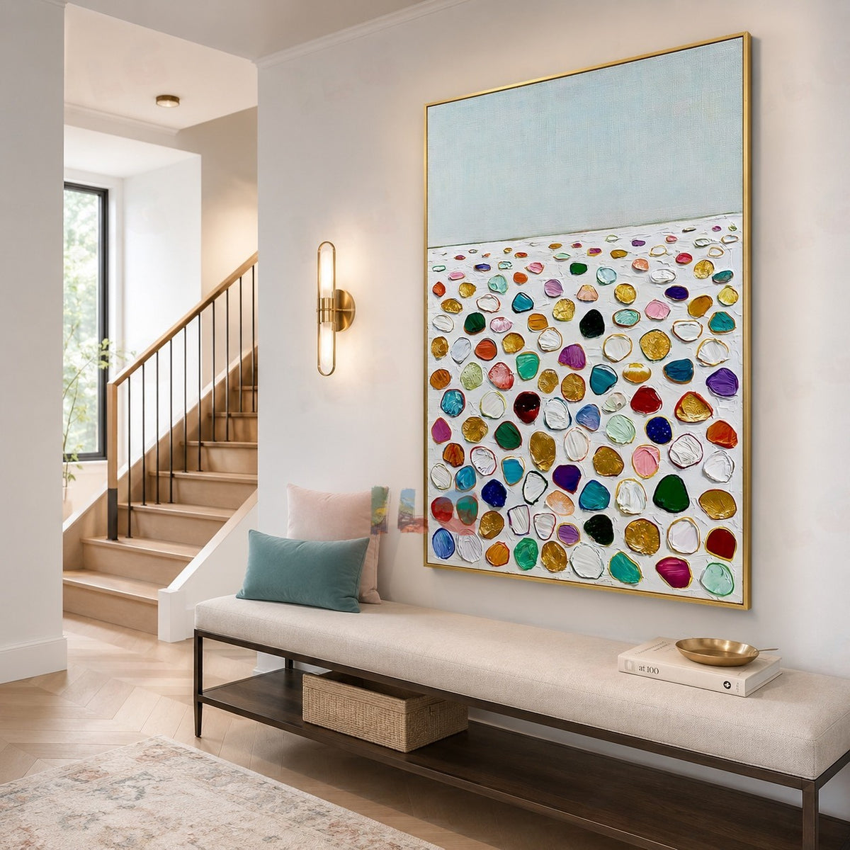 Tidal Gem Meadow – Textured Coastal Wall Art