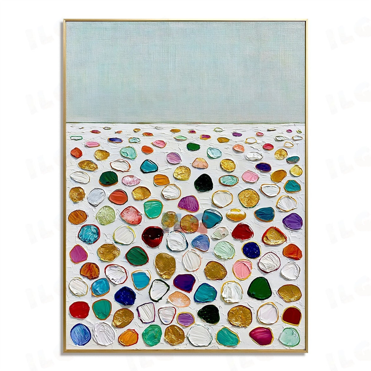 Tidal Gem Meadow – Textured Coastal Wall Art